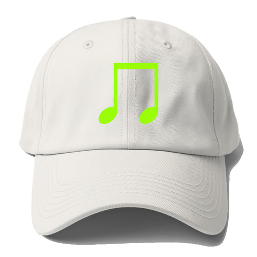 Retro 80s Music Note Green Baseball Cap For Big Heads