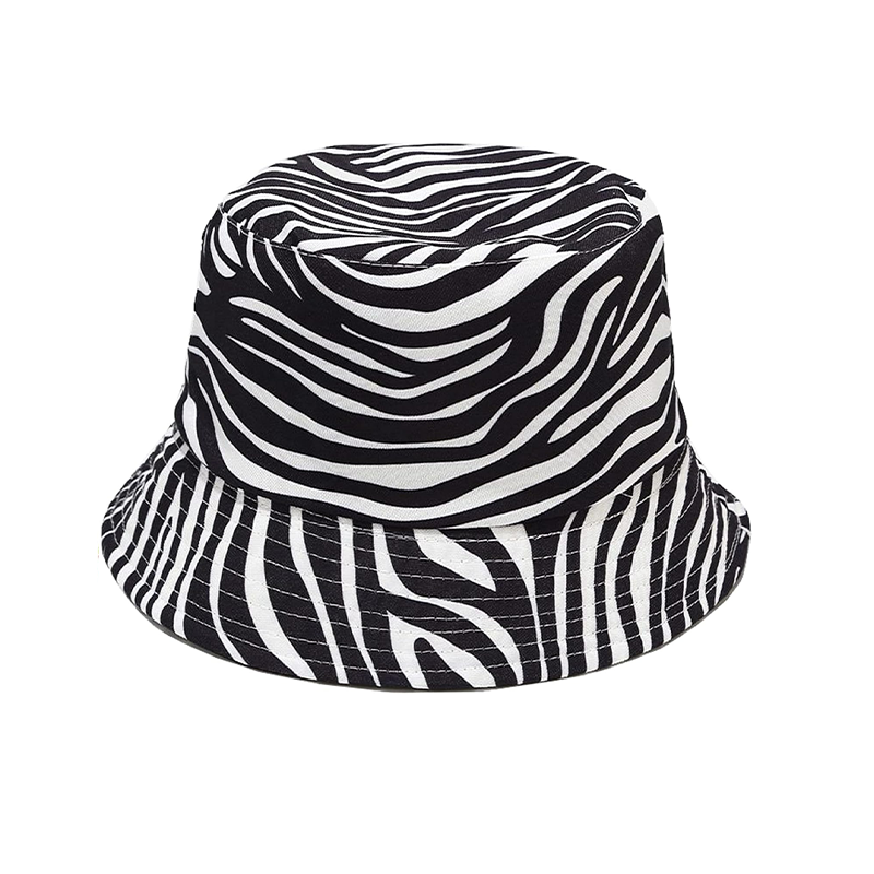 Pandaize Sombrero de cubo reversible con estampado unisex de doble cara 