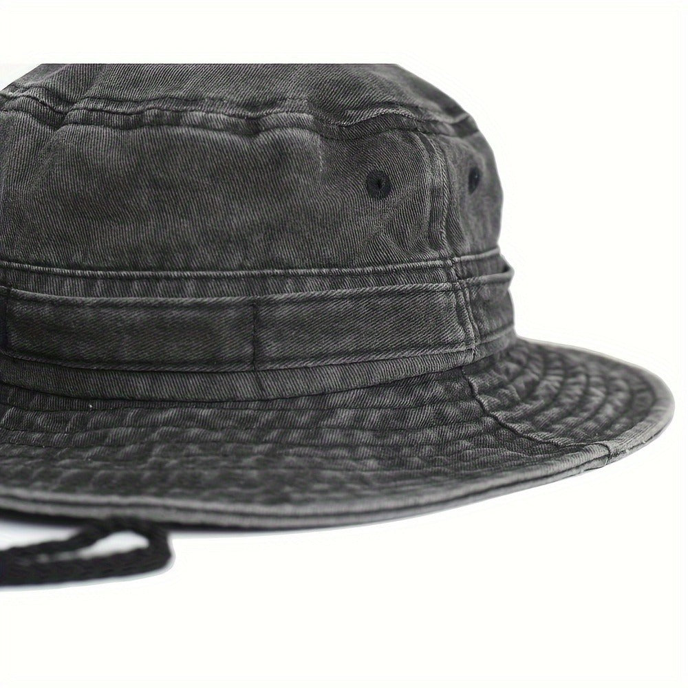 Pandaize Primavera Verano Sombrero de Algodón Lavado para Hombres y Mujeres - Sombrero Panamá Pesca Caza Gorra para protección Solar al Aire Libre 