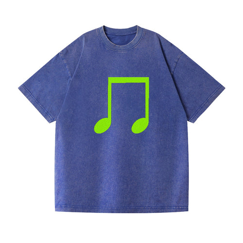 Retro 80s Music Note Green Vintage T-shirt