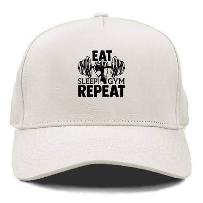 eat sleep gym repeat Hat