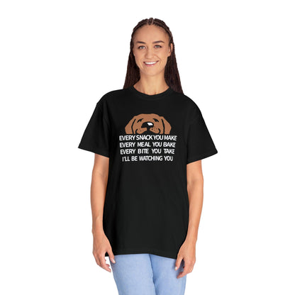 Canine Companion: The Watchful Eye T-Shirt for Dog Lovers - Pandaize