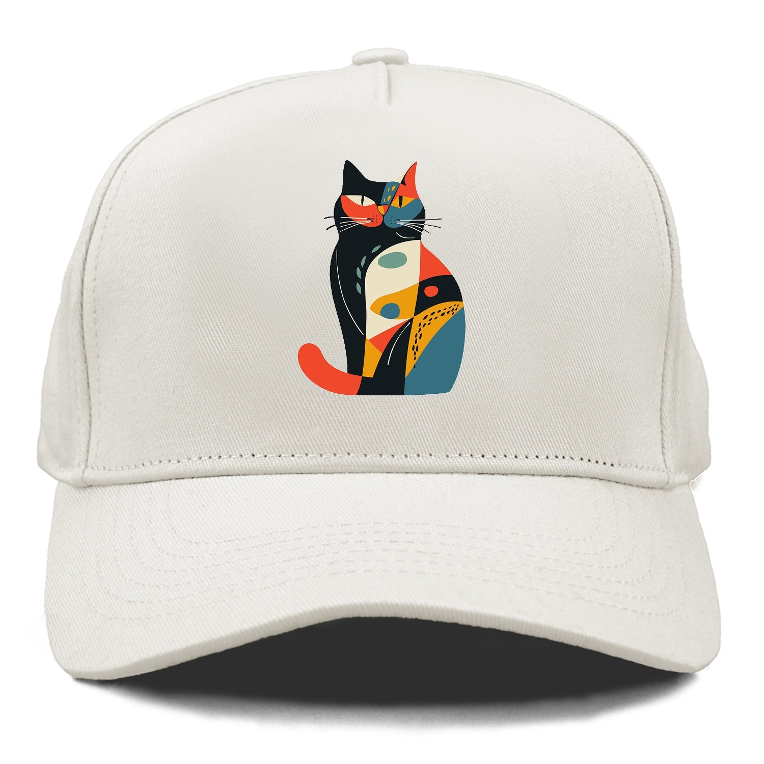 Abstract Elegance Colorful Cat Hat