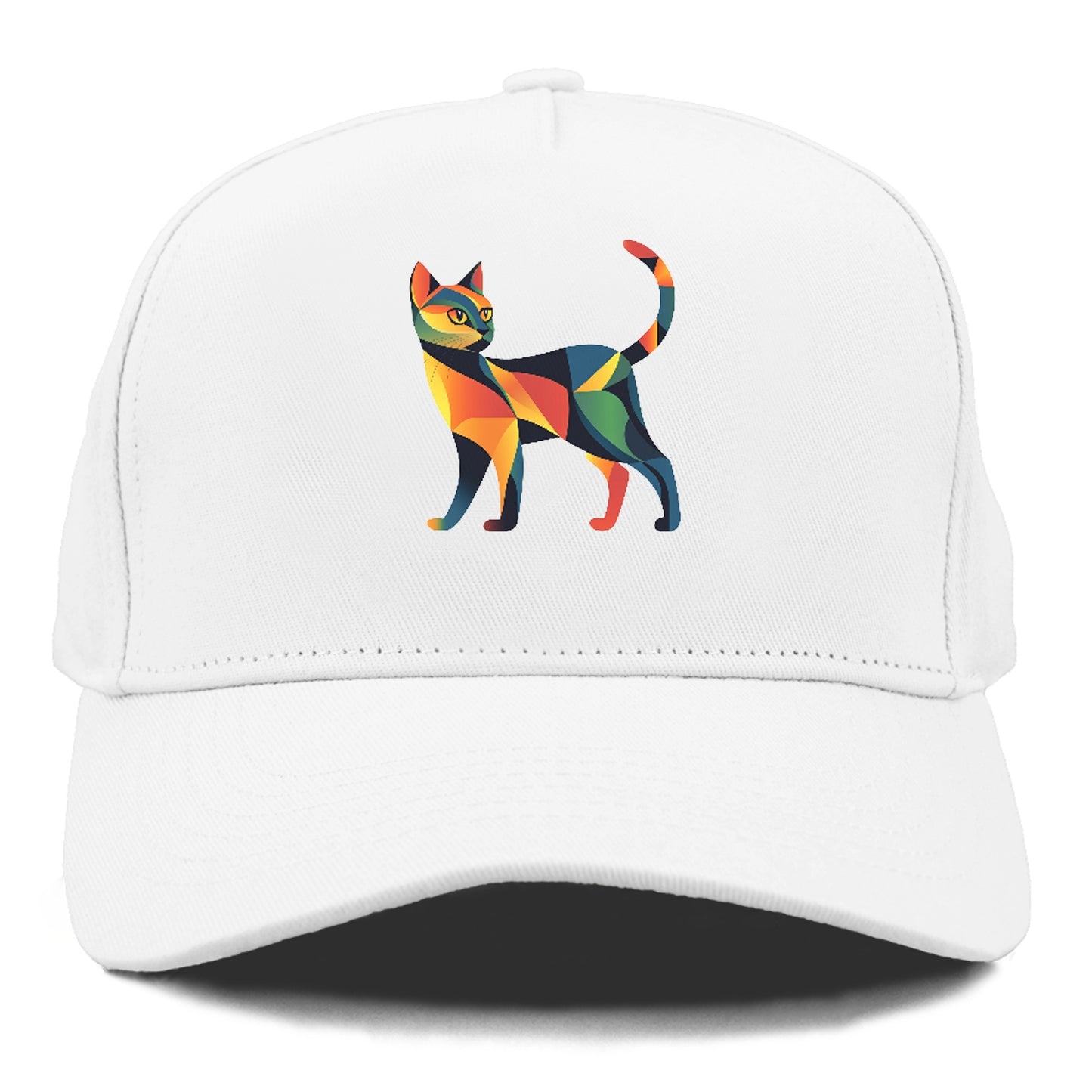 Vibrant Geometric Cat Hat