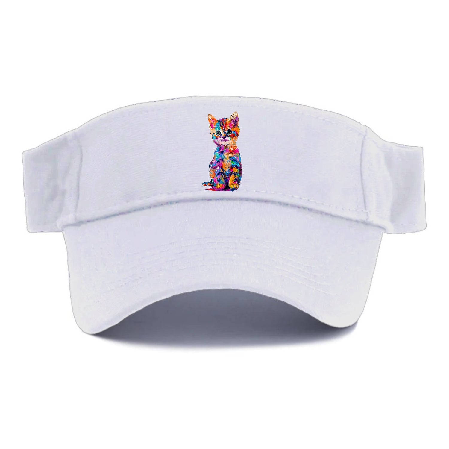 Rainbow Kitten Brushstroke Beauty Hat