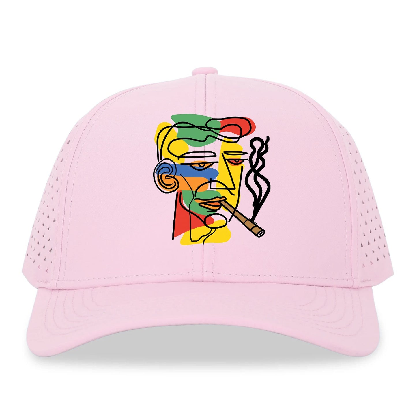 Smoky Vibes Abstract Line Art Hat