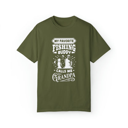 "Cherished Fishing Companion: Embraced as Grandpa" T-Shirt