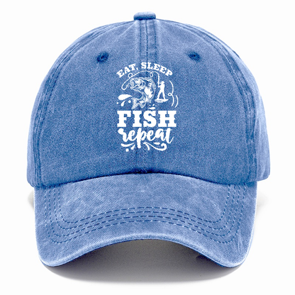 Eat sleep fish repeat Hat