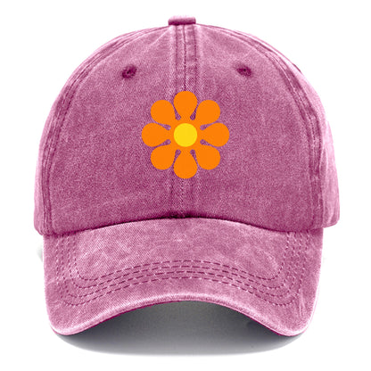 Retro 80s Flower Orange Hat