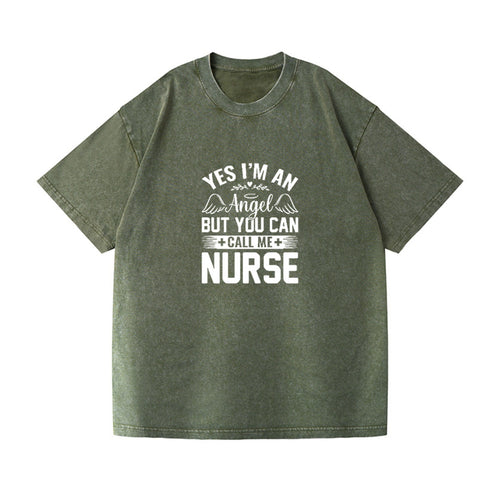 Yes I'm An Angel But You Can Call Me Nurse Vintage T-shirt