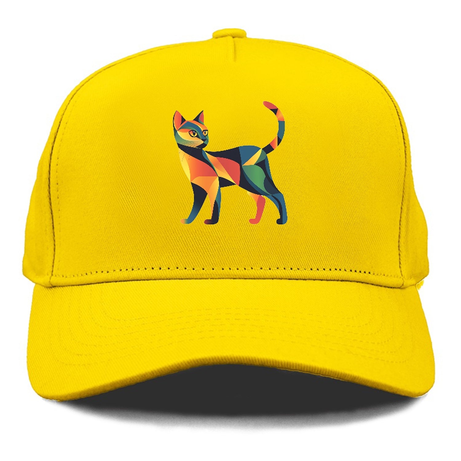 Vibrant Geometric Cat Hat