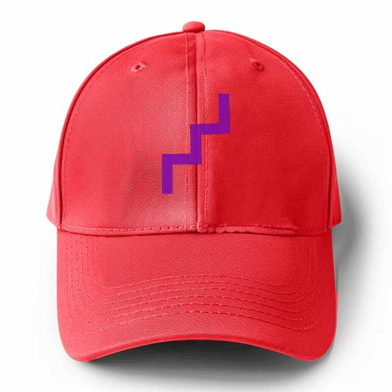 Retro 80s Zig Zag Purple Hat