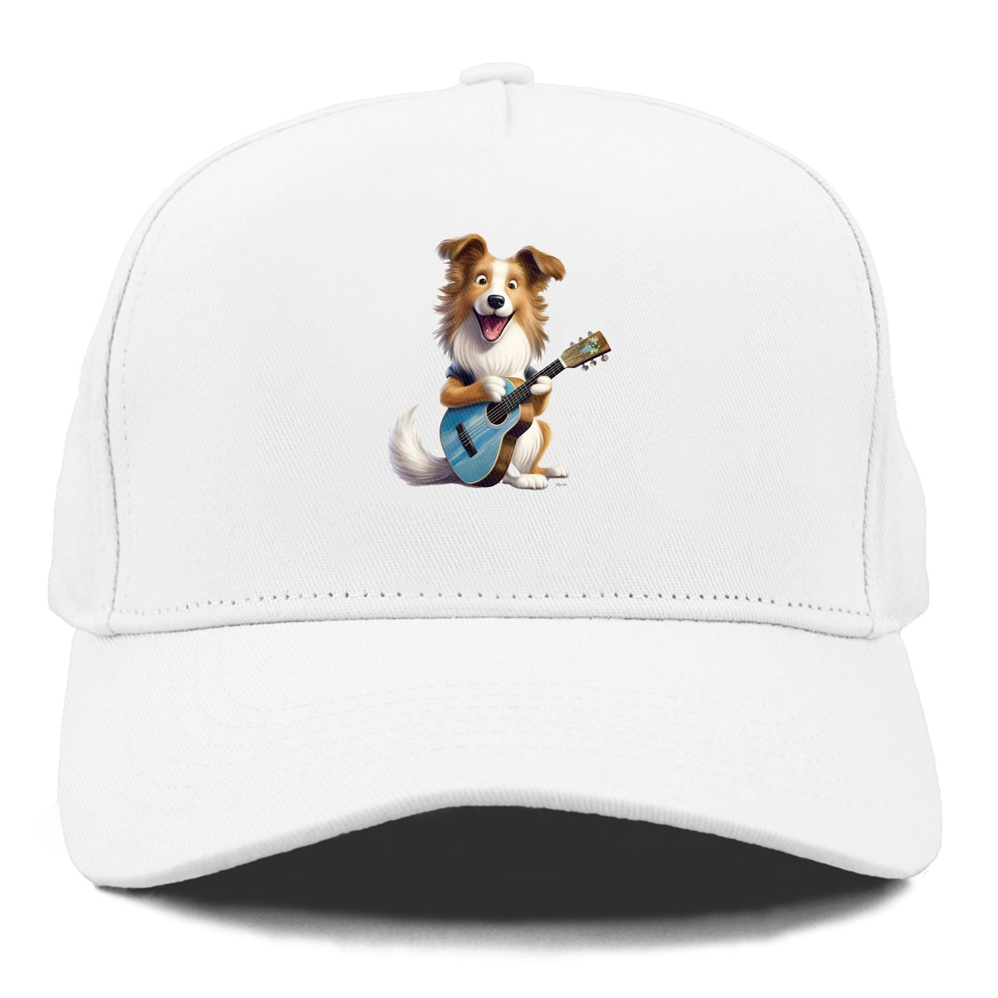 Shepherd Dog playing a guitar Hat