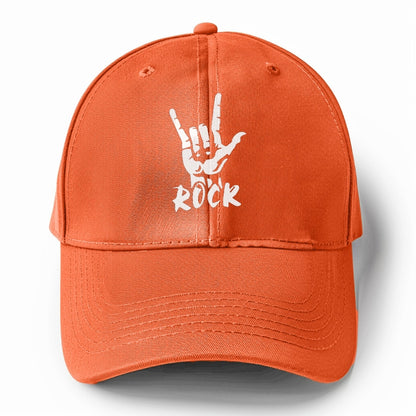 hand horns and rock Hat