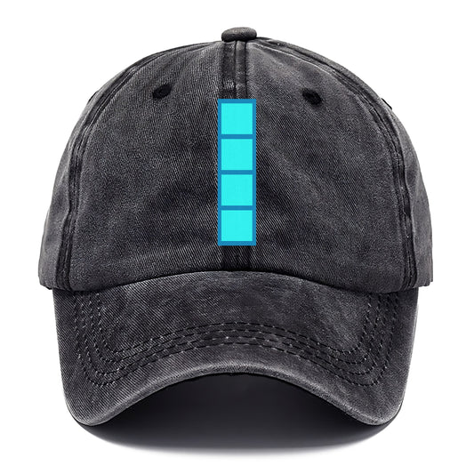 Retro 80s Tetris Blocks Blue Hat