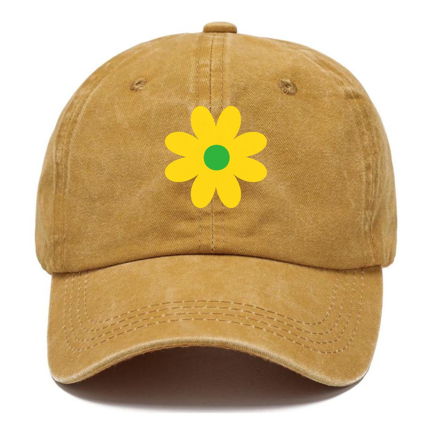 Retro 80s Flower Yellow Hat