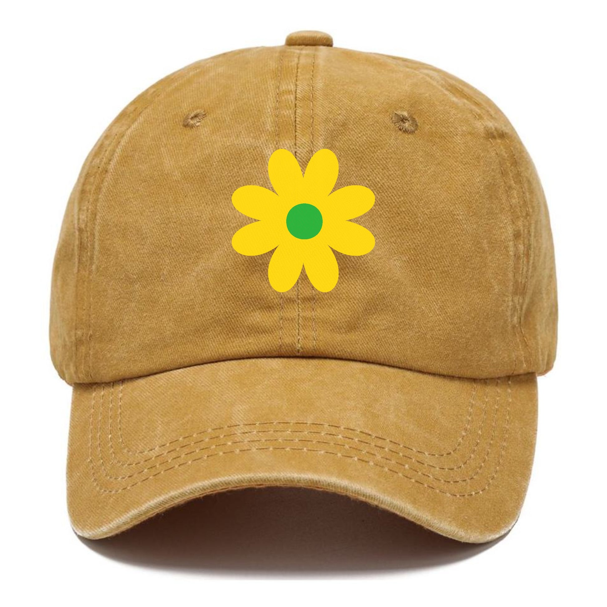 Retro 80s Flower Yellow Hat