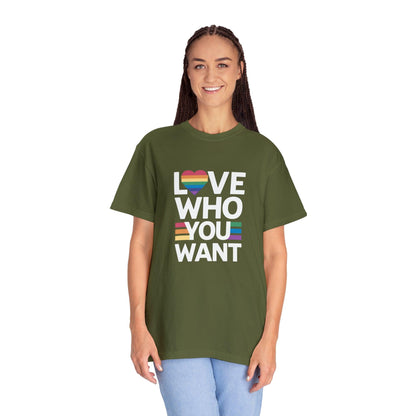 Empowering Diversity: 'Love Who You Want' Expressive T-Shirt - Pandaize