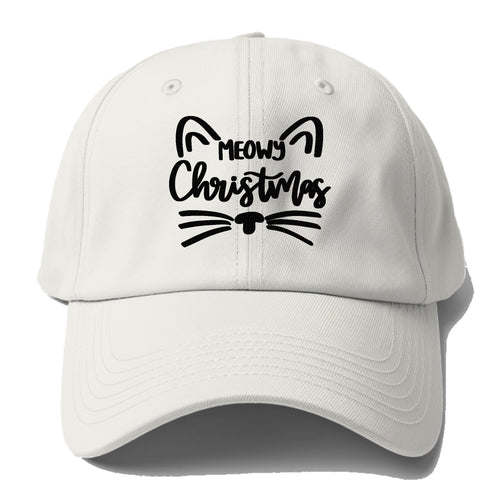 Meowy Christmas Baseball Cap For Big Heads