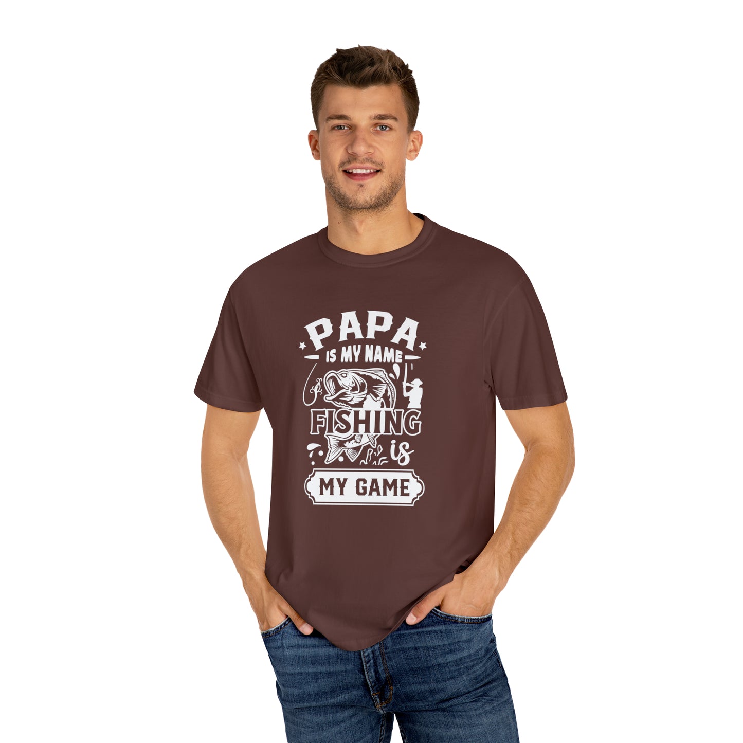 Embrace Fishing with the 'Papa is My Name, Fishing is My Game' T-Shirt