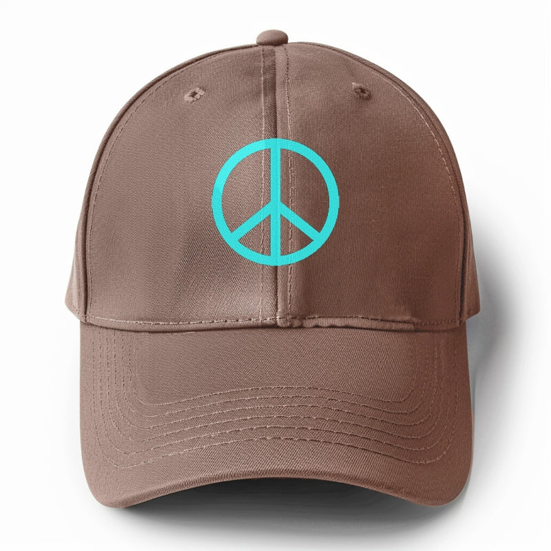 Retro 80s Peace Sign Blue Hat