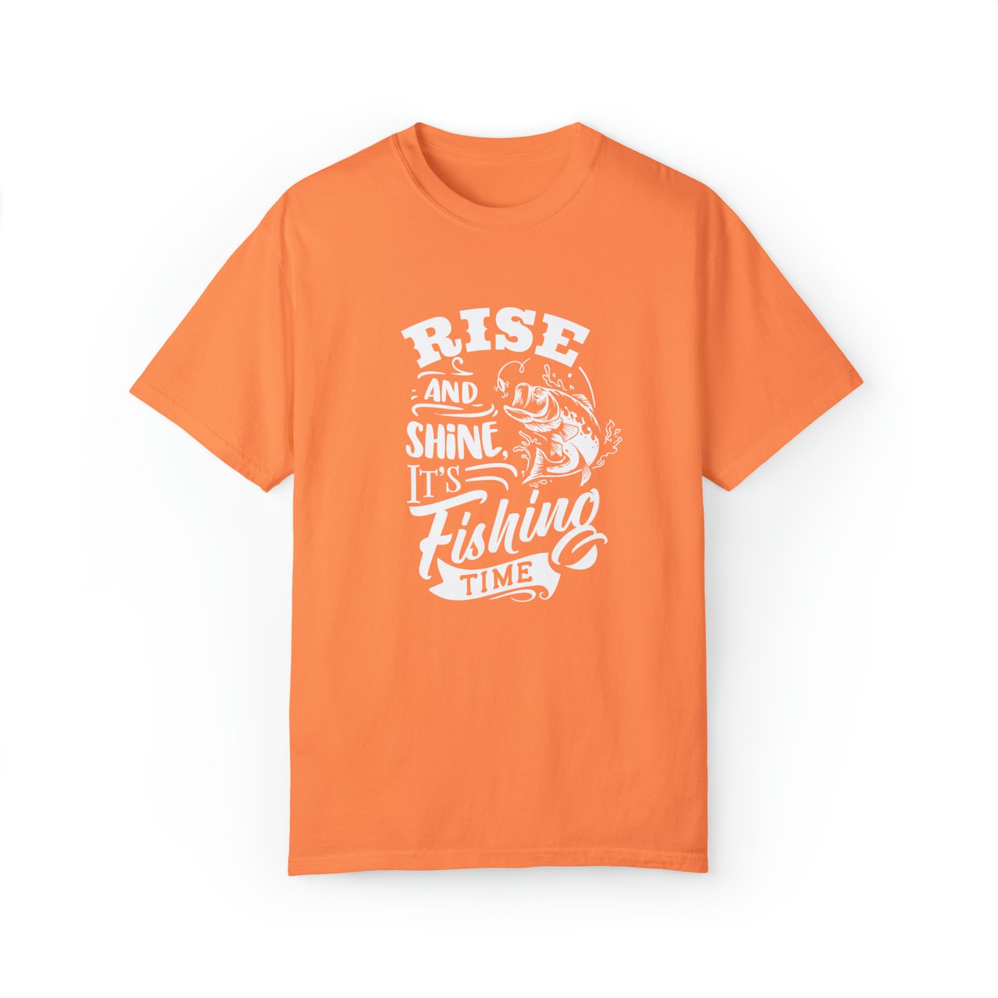 「Dawn to Dusk Angler: Seize the Fishing Day」Tシャツ