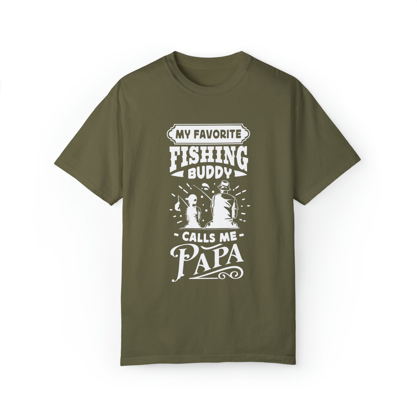 "Cherished Fishing Companion: My Little One Calls Me Papa" T-Shirt