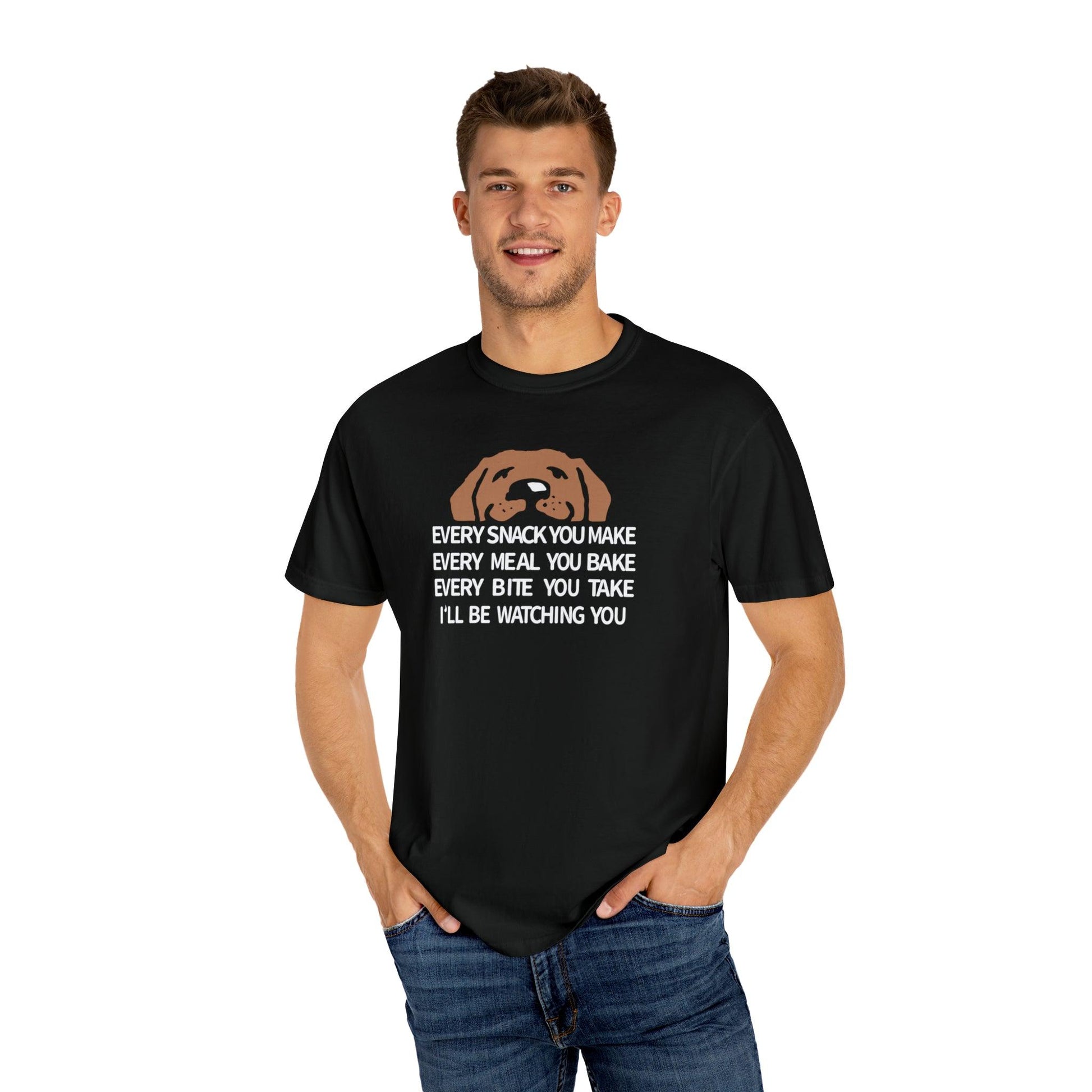 Canine Companion: The Watchful Eye T-Shirt for Dog Lovers - Pandaize