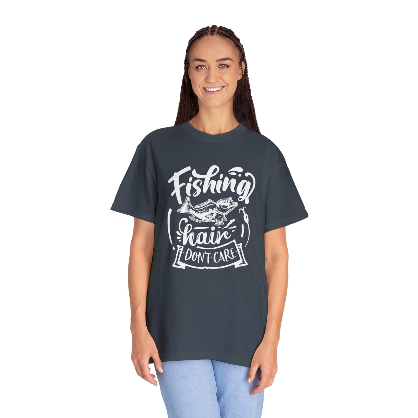 Camiseta "Pescando el pelo no me importa"