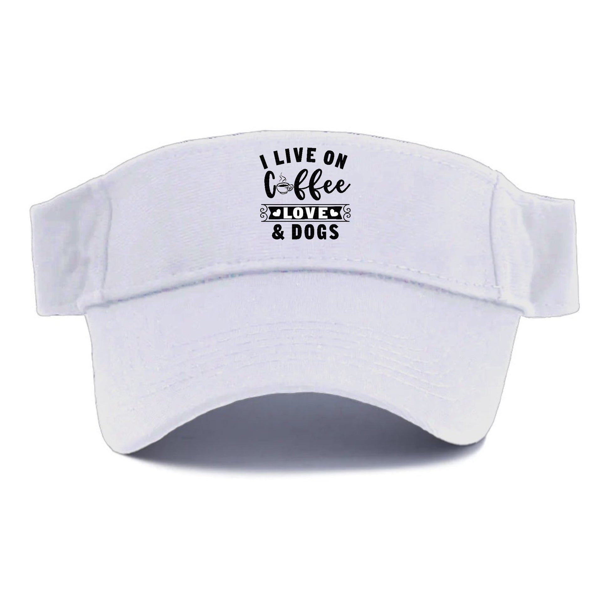 I live on coffee love & dogs Hat