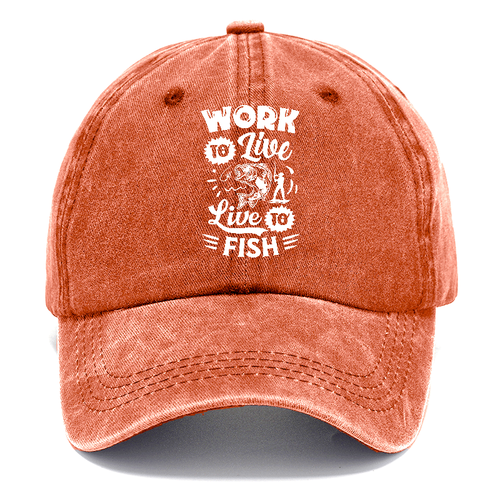 Work To Live Live To Fish Classic Cap