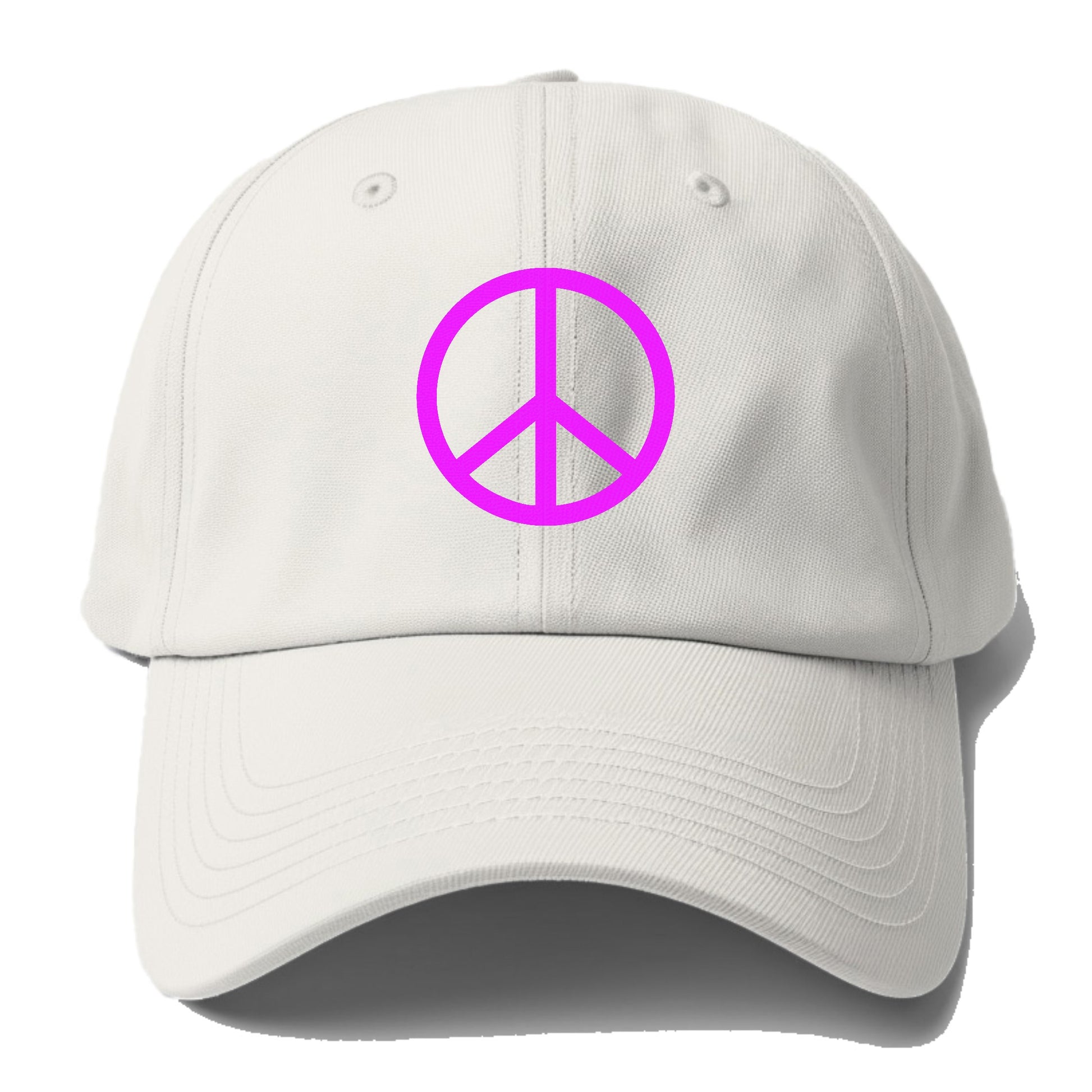 Retro 80s Peace Sign Purple Hat