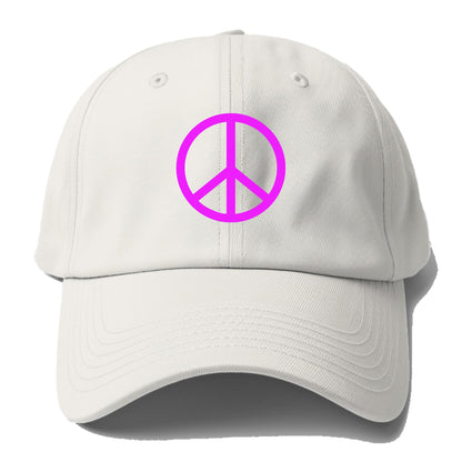 Retro 80s Peace Sign Purple Hat