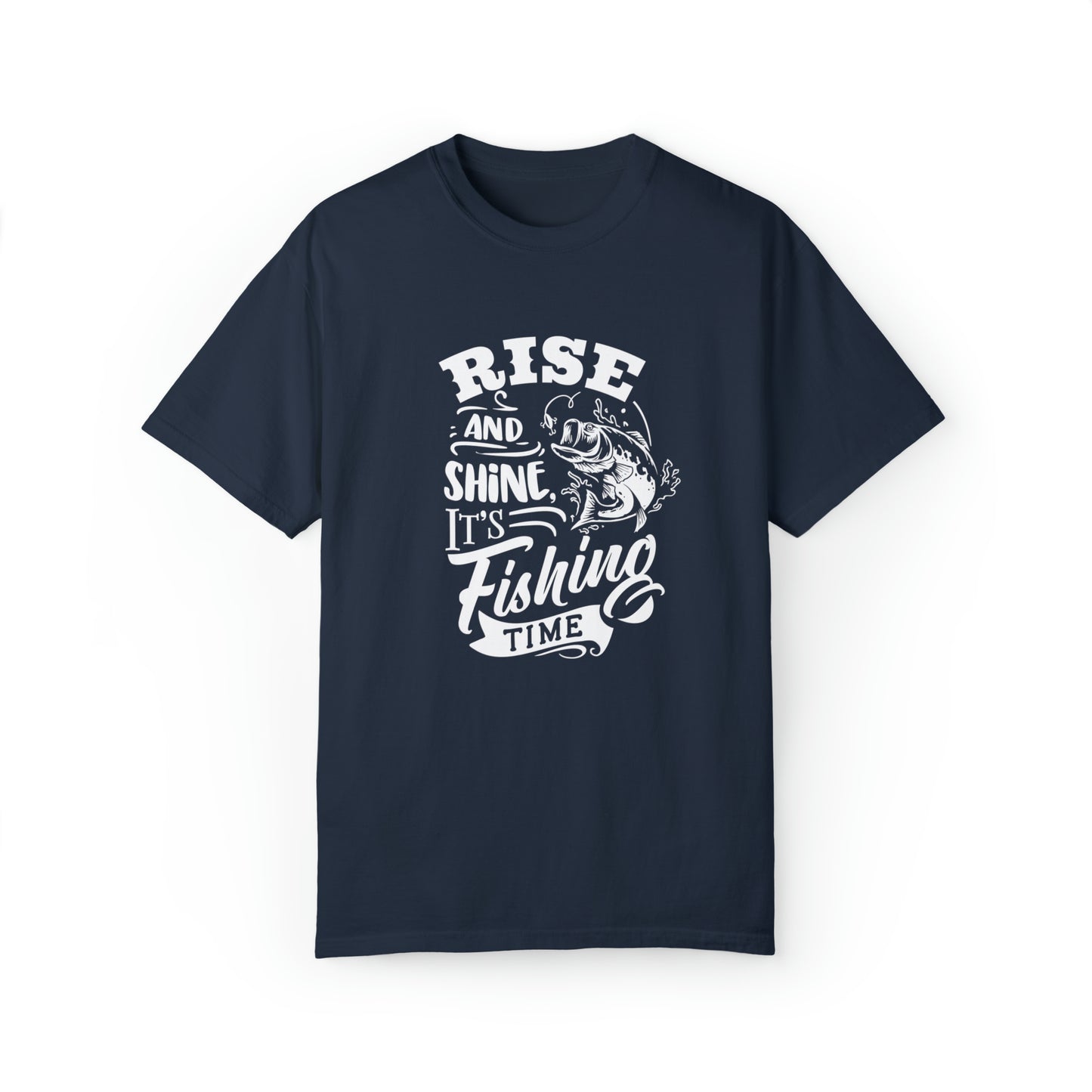 「Dawn to Dusk Angler: Seize the Fishing Day」Tシャツ