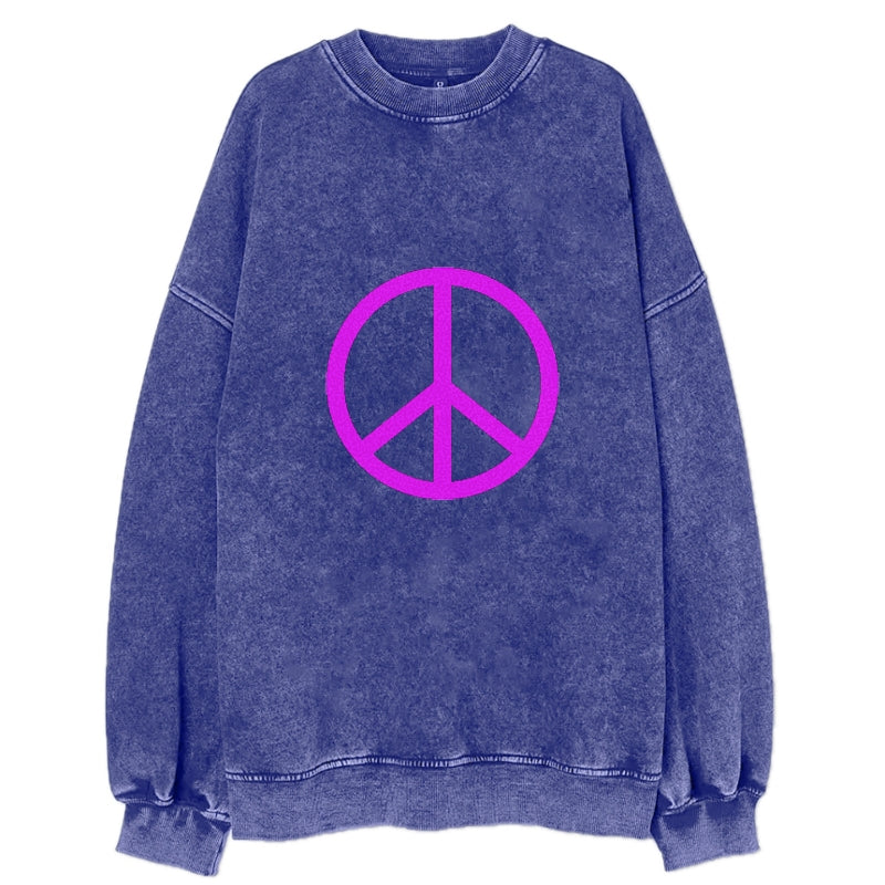 Retro 80s Peace Sign Purple Hat