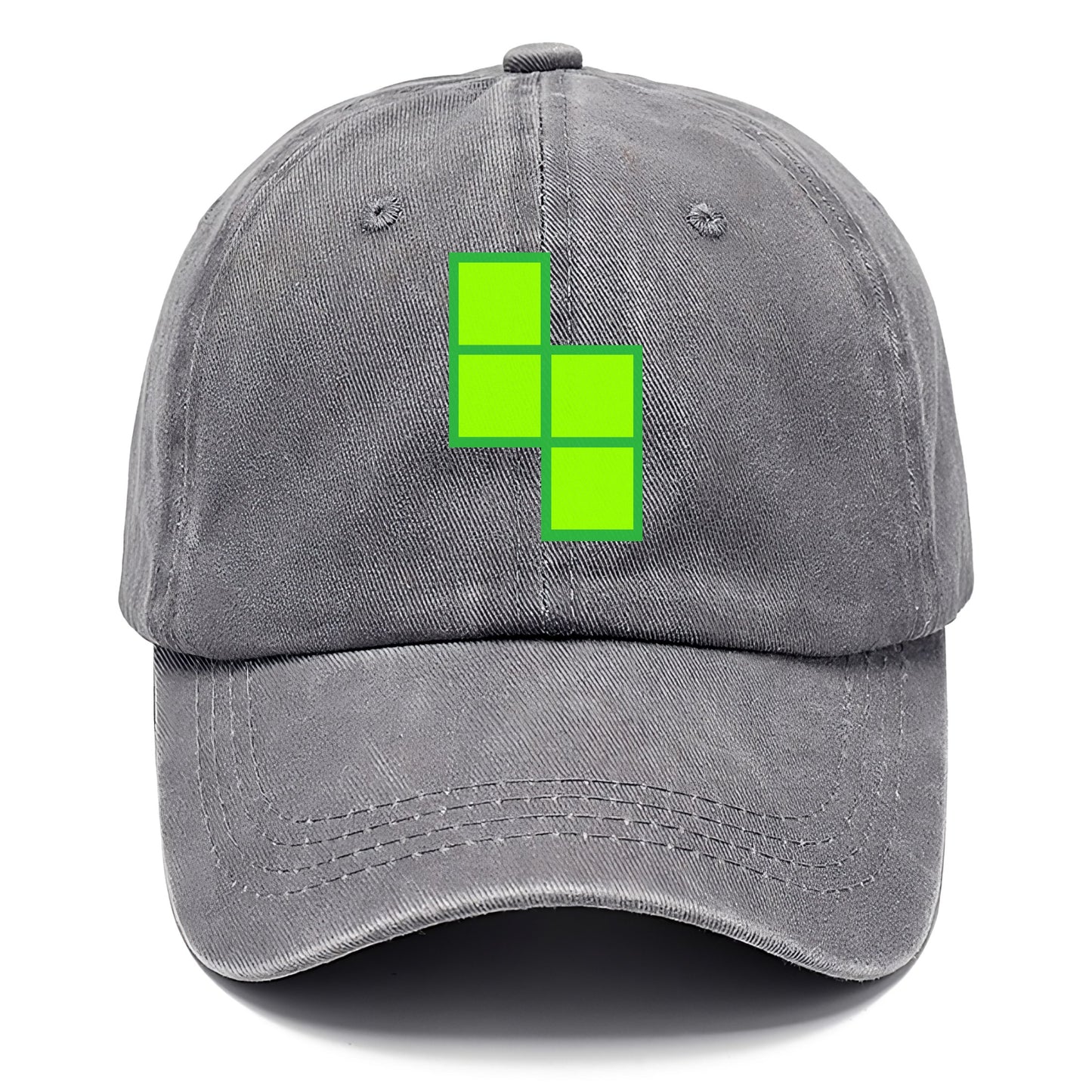 Retro 80s Tetris Blocks Green Hat