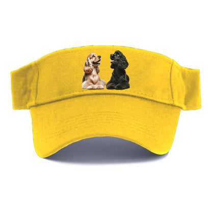 golden and black cocker spaniels Hat