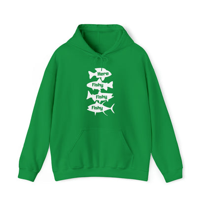 Here Fishy Fishy Fishy Cap Hooded Sweatshirt