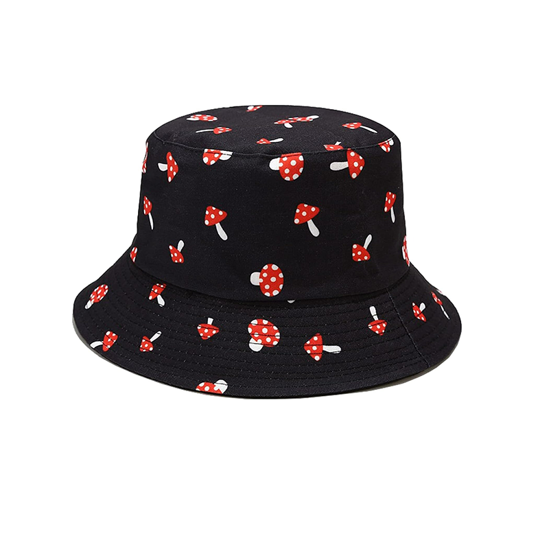 Pandaize Sombrero de cubo reversible con estampado unisex de doble cara 