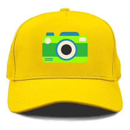 Retro 80s Camera Green Hat