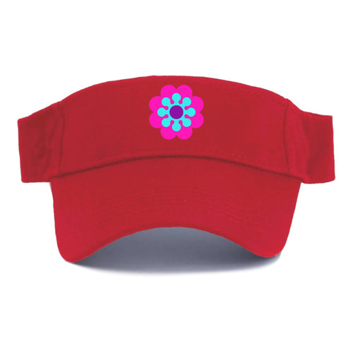 Retro 80s Flower Pink Visor