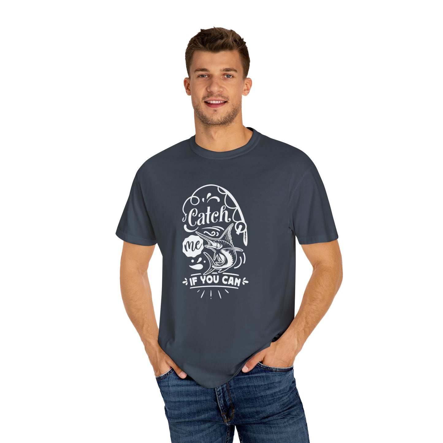 Chasing Adventure: Catch Me If You Can Fishing T-Shirt