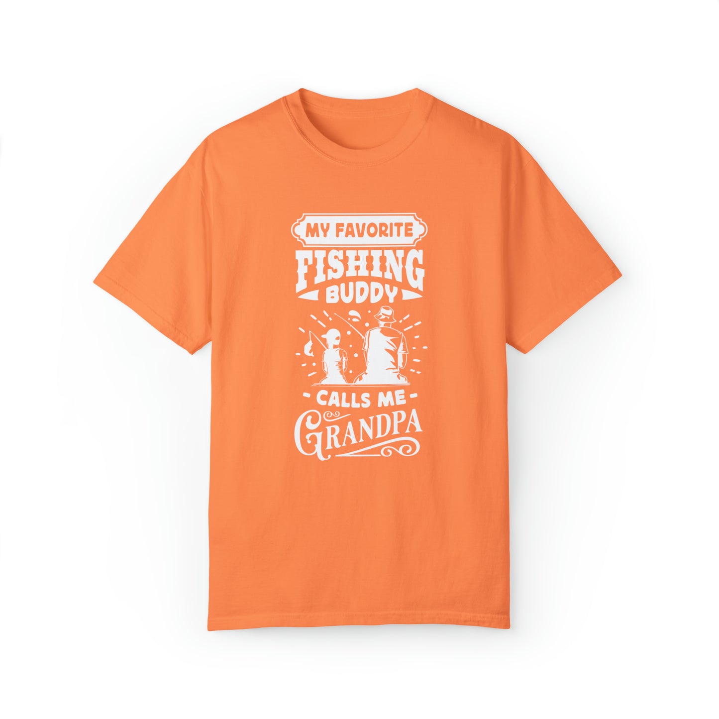 "Cherished Fishing Companion: Embraced as Grandpa" T-Shirt