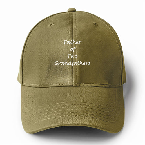 Father Of Two Grandfathers Solid Color Baseball Cap