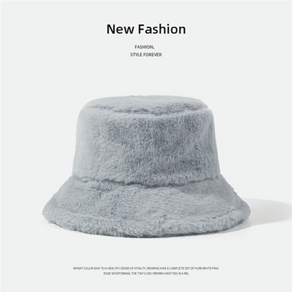 Faux Fur Bucket Hat - Sweet and Adorable, Plush and Versatile Fisherman Hat for Extra Warmth
