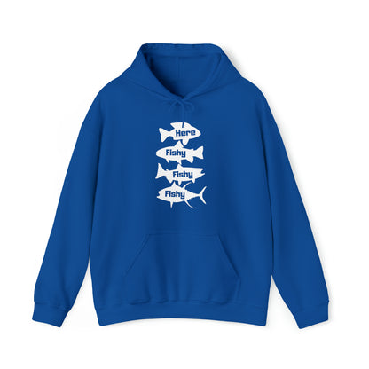 Here Fishy Fishy Fishy Cap Hooded Sweatshirt