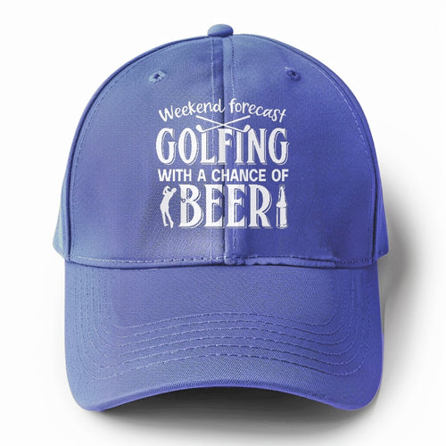 Weekend Forecast Golfing Solid Color Baseball Cap