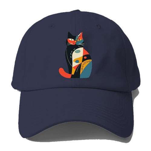 Abstract Elegance Colorful Cat Baseball Cap For Big Heads