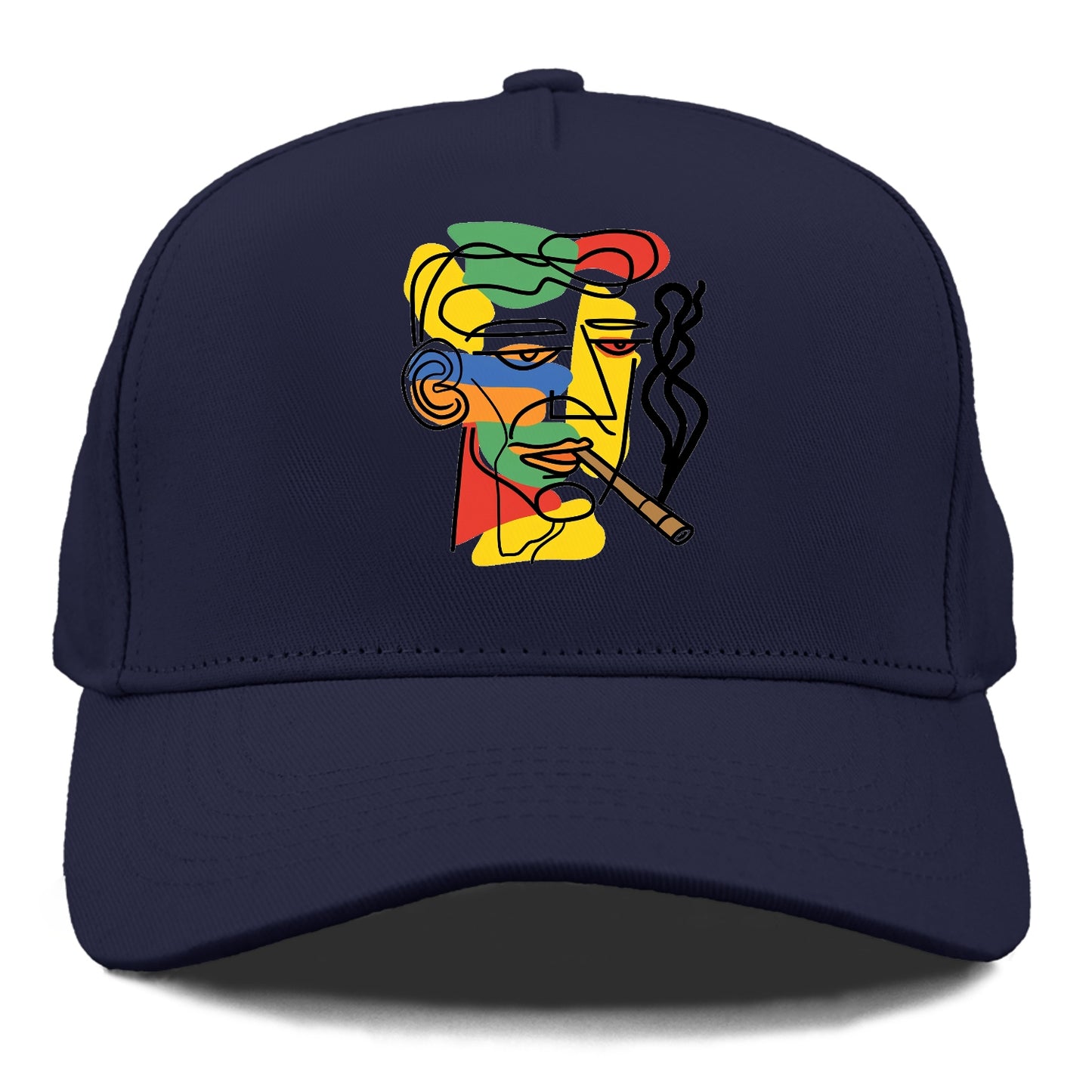 Smoky Vibes Abstract Line Art Hat