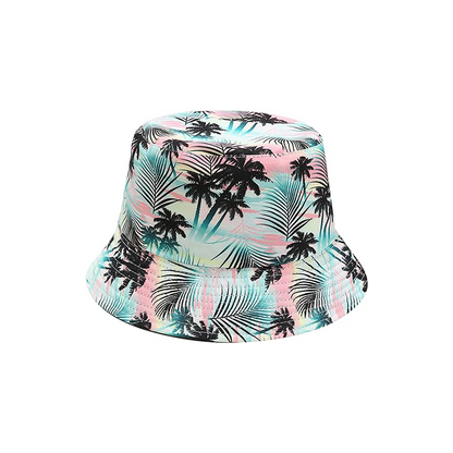 Pandaize Sombrero de cubo reversible con estampado unisex de doble cara 